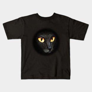 Black cat's eyes Kids T-Shirt